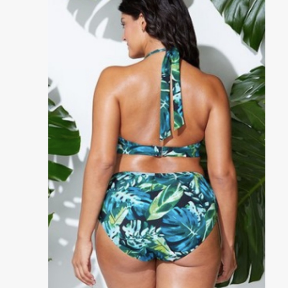 NEW Plus Size | Tropical Palm Leaf Bikini Set - Picture 4 of 9
